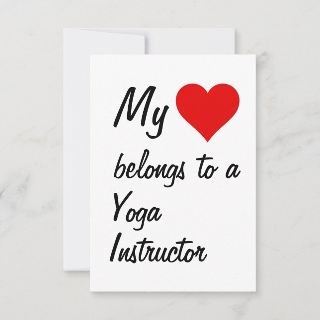 Mi Pertenece A Una Tarjeta De Instructor De Yoga (Anverso)