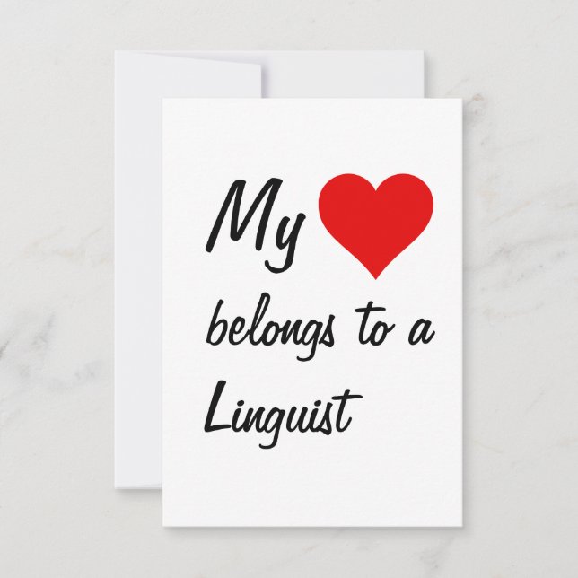 Mi Pertenece A Una Tarjeta De Lingüista (Anverso)