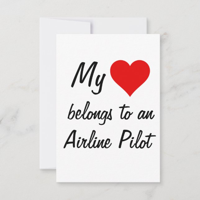 Mi Pertenece A Una Tarjeta De Piloto De Aerolínea (Anverso)