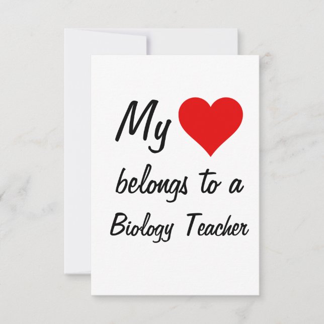 Mi Pertenece A Una Tarjeta De Profesor De Biología (Anverso)