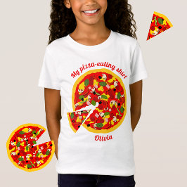 Mi pizza comiendo camiseta personalizada