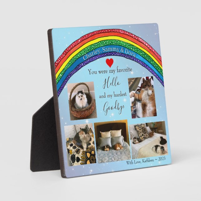 Mi placa fotográfica conmemorativa de mascota favo (Anverso)