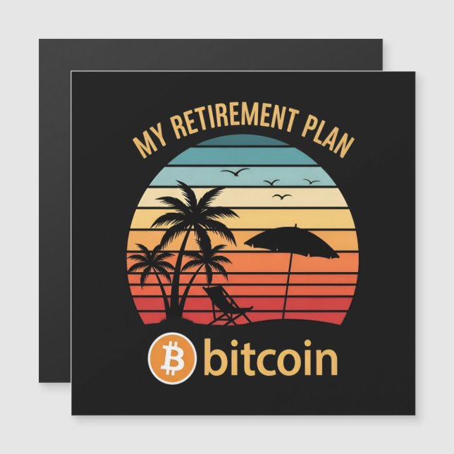 Mi Plan de Jubilación Bitcoin Playa Atardecer (Anverso/Reverso)