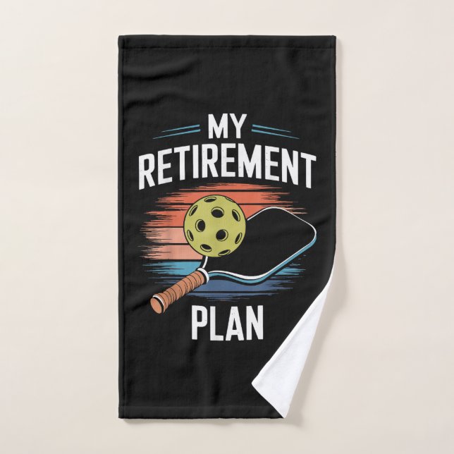 Mi plan de jubilación jugador de pickleball (Toalla de mano)
