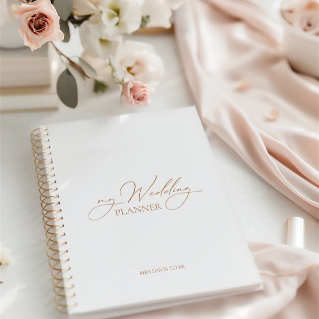 "Mi planificador de bodas" Modern Elegant Wedding  (My Wedding Planner Modern Elegant Wedding Plans Planner)