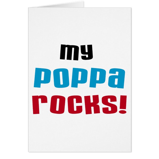 Mi Poppa Rocks camisetas y regalos (Frente)