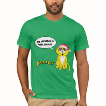 Mi presencia es tu camiseta de gato Present-Jerry