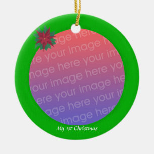 Mi primer bebé de Navidad Ornamento Verde