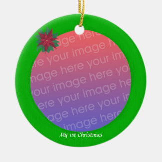 Mi primer bebé de Navidad Ornamento Verde
