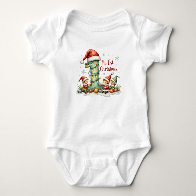 Mi primer bodi de Navidad para bebé (Anverso)