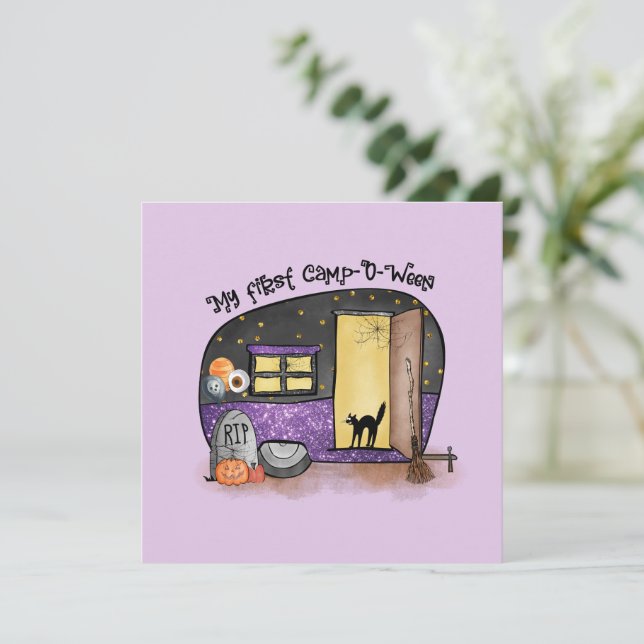 Mi primer campamento-O-Ween | Camping de Halloween (Anverso de pie)