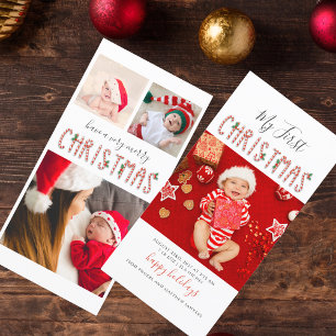 Mi primer Collage de fotos de bebé de Navidad