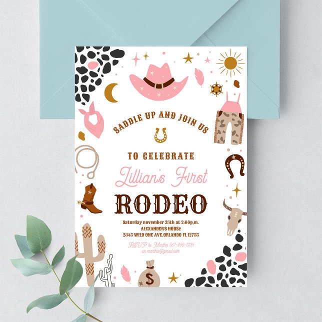 Mi Primer Invitación de Cumpleaños de Vaquera de R (Subido por el creador)
