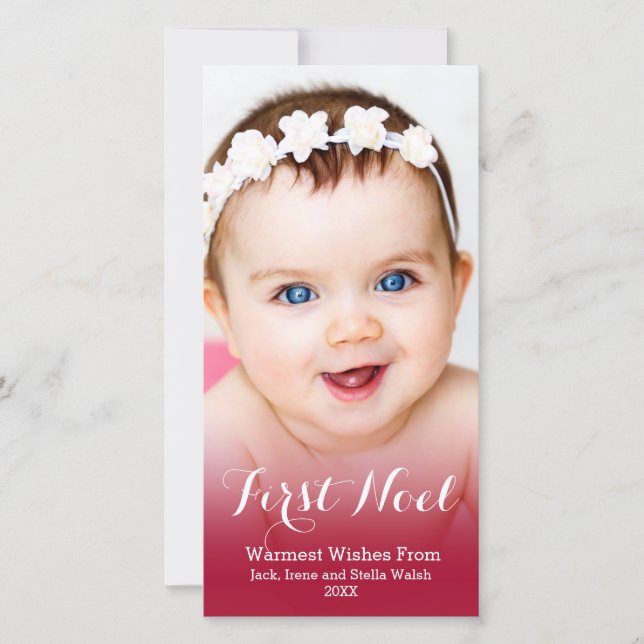 Mi Primer Navidad Foto Moderna (Anverso)