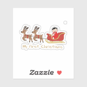 Mi Primer Navidad – Pegatina de Bebé Adorable