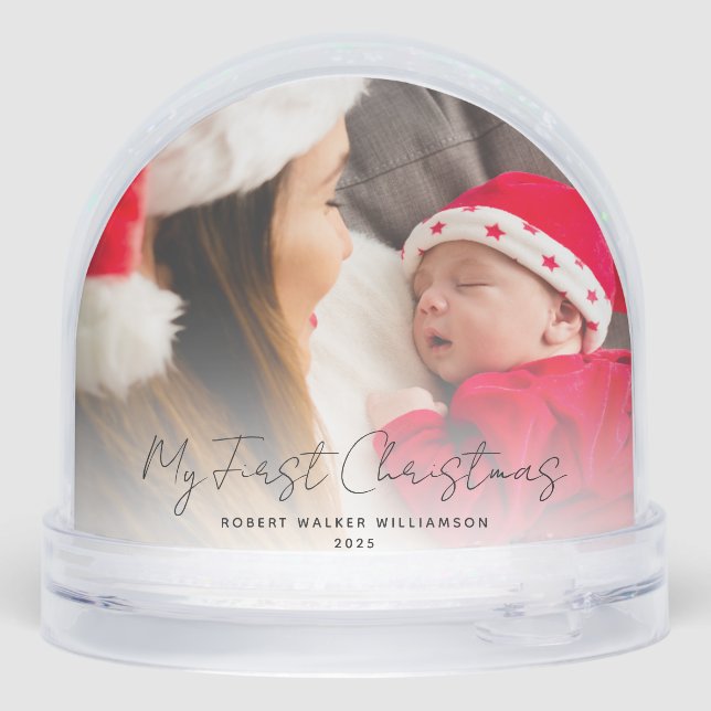 Mi primer Navidad Personalizado de fotos de bebé y (Reverso)