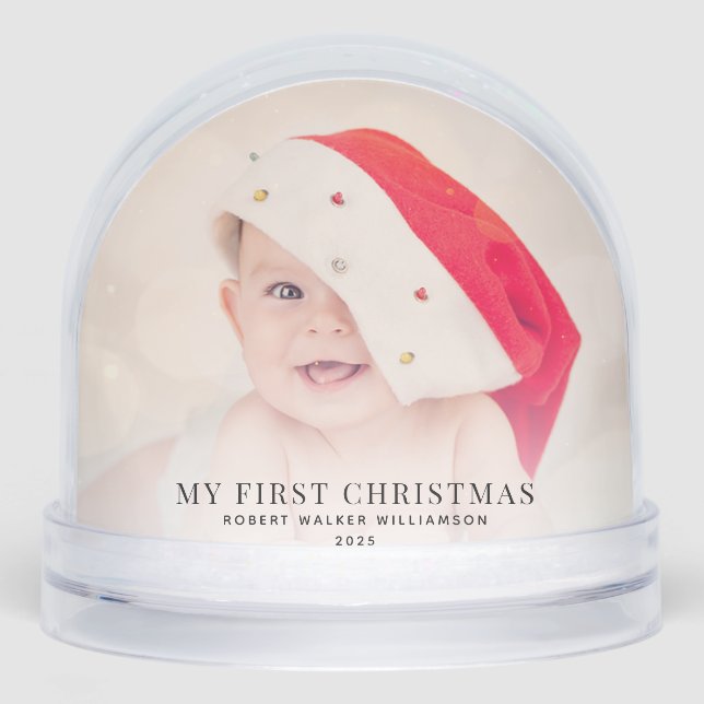 Mi primer Navidad Personalizado de fotos de bebés (Anverso)