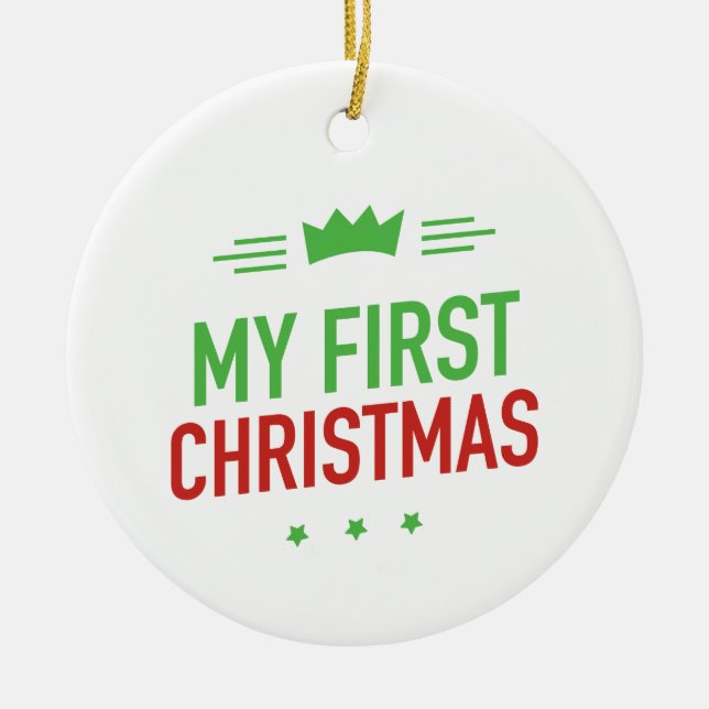 Mi primer ornamento cerámico de Navidad (Frente)