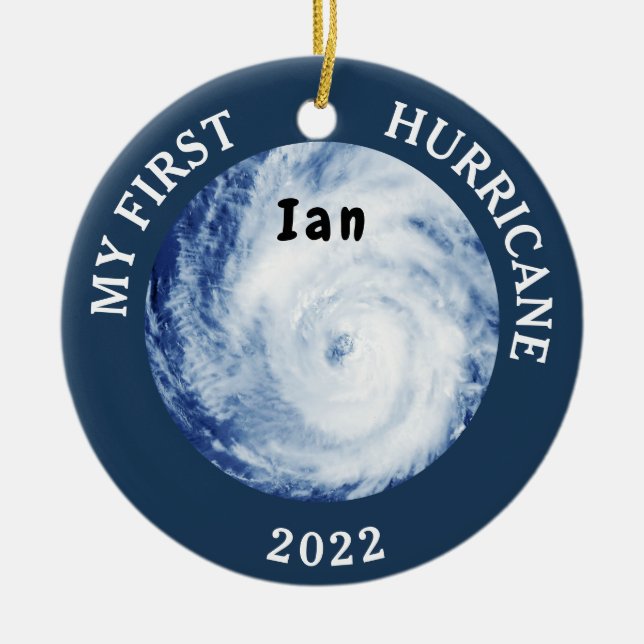 Mi Primer Ornamento Cerámico Del Huracán Ian 2022 (Frente)