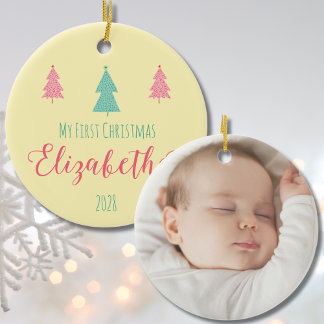 Mi primer ornamento de Navidad - Nombre y año pers