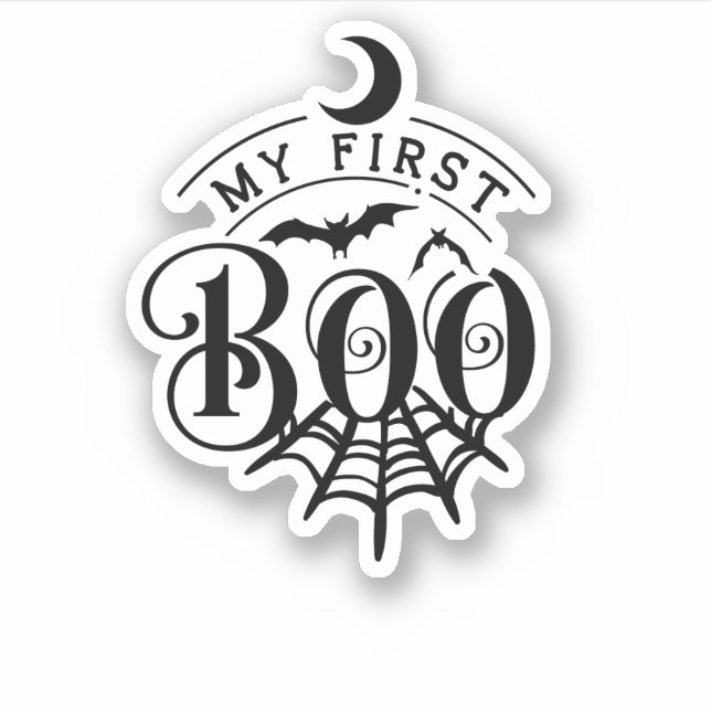 Mi primer Pegatina de Boo Halloween (Anverso)