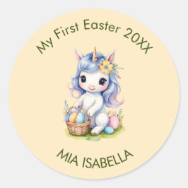 Mi primer Pegatina de niños de Unicornio de Pascua
