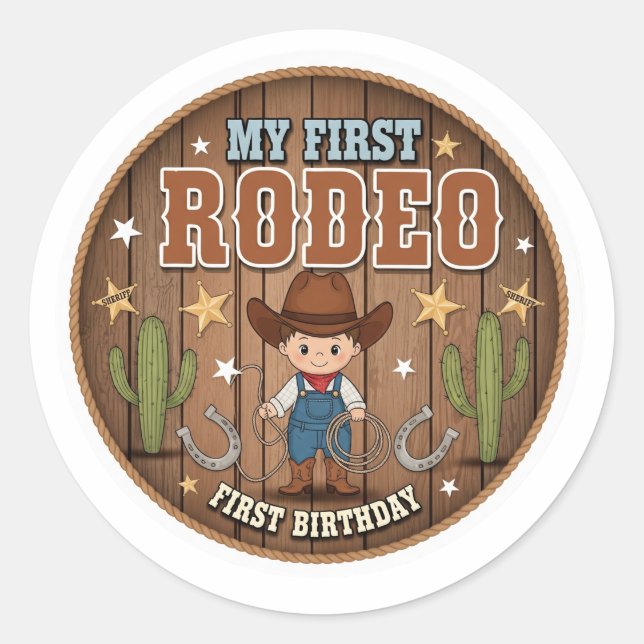 Mi primer Pegatina de Rodeo Bebé (Anverso)