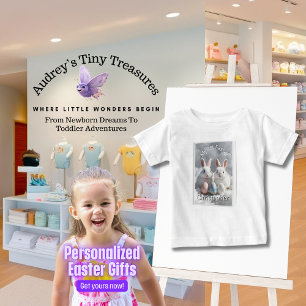 Mi primera camiseta de bebé de Pascua personalizad