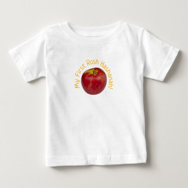Mi primera camiseta de bebé Rosh Hashanah Apple (Anverso)