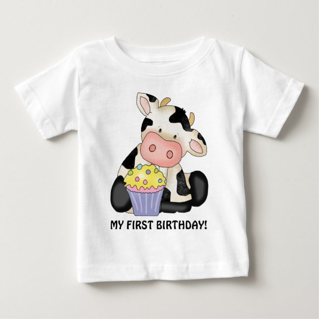 Mi primera camiseta de la vaca del cumpleaños (Anverso)