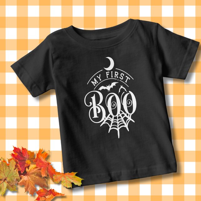 Mi primera camiseta negra para bebé de Halloween (Subido por el creador)
