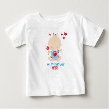 Mi primera Día de San Valentín bebé camiseta