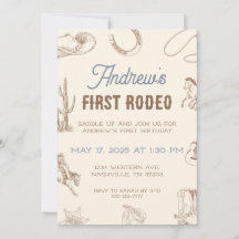 Mi primera invitación al rodeo del primer cumpleañ
