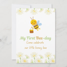 Mi primera invitación de cumpleaños de abeja
