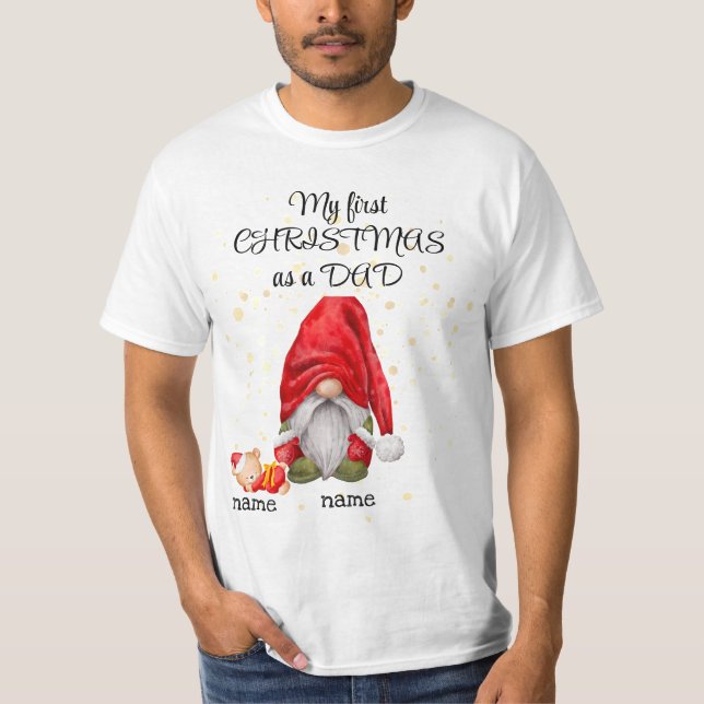 "Mi primera Navidad como DAD" camiseta gnome (Anverso)
