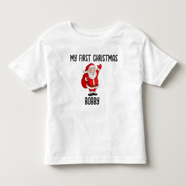 MI PRIMERA NAVIDAD PERSONALIZÓ LA CAMISETA DE BEBÉ (Anverso)