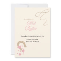 Mi Primera Rodeo Invitación de Cumpleaños