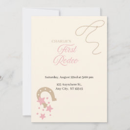Mi Primera Rodeo Invitación de Cumpleaños