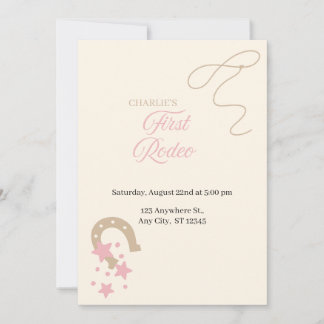 Mi Primera Rodeo Invitación de Cumpleaños
