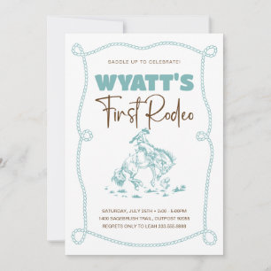 Mi Primera Rodeo Invitación de Cumpleaños Occide