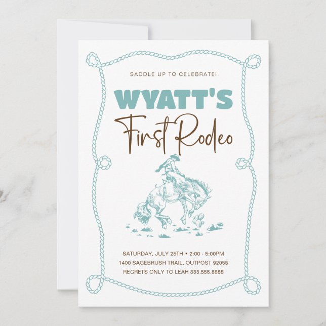 Mi Primera Rodeo Invitación de Cumpleaños | Occide (Anverso)