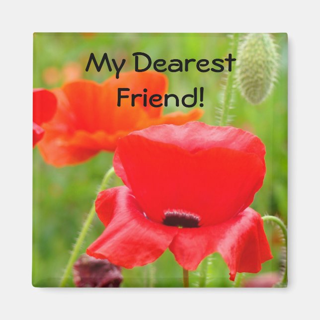 ¡Mi Queridísimo Amigo! regalos de imán Flores de A (Frente)