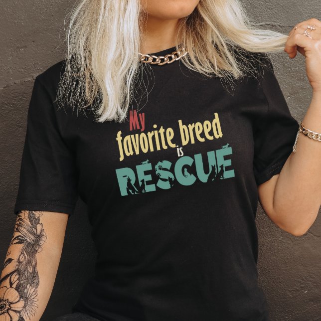 Mi Raza Favorita Es El Tee De Rescate - Camisa De  (Subido por el creador)
