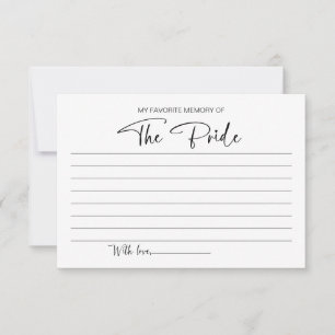 Mi recuerdo favorito de la tarjeta de la novia duc