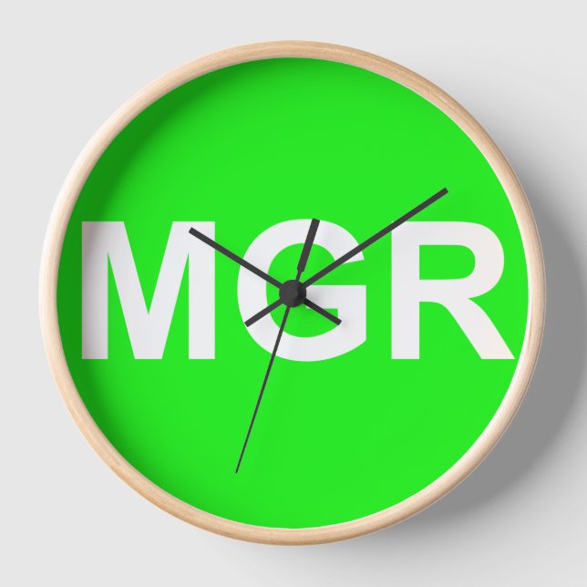 Mi reloj de pared de anillos de crecimiento "MGR" (Anverso)