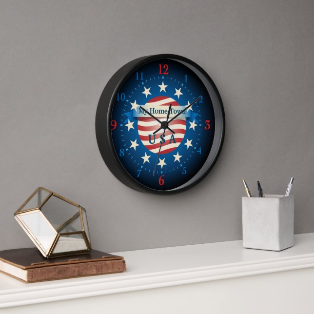 Mi reloj de pared de Home Town USA (Oficina)