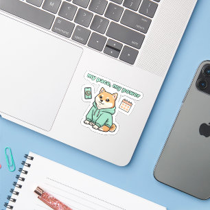 Mi Ritmo Mi Poder Pegatina – Perro Shiba Motivacio