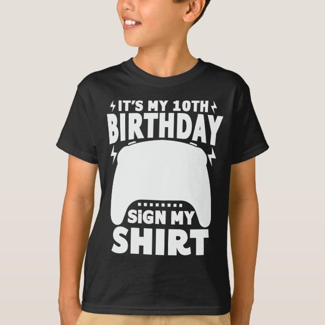 Mi Rótulo de cumpleaños número 10 es mi camiseta d (Anverso)