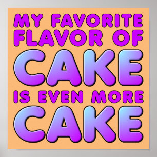 Mi sabor favorito de pastel divertido cartel señal