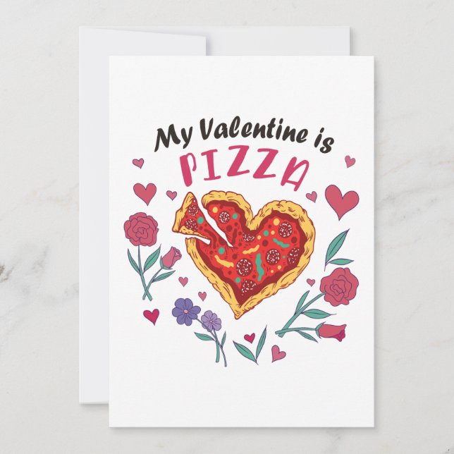 Mi San Valentín es una invitación a la pizza (Anverso)